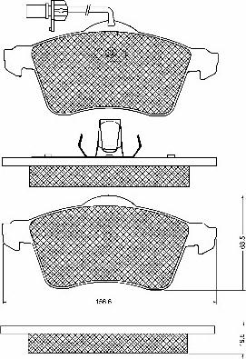 BSF 10743 - Brake Pad Set, disc brake autospares.lv