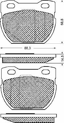 BSF 10757 - Brake Pad Set, disc brake autospares.lv