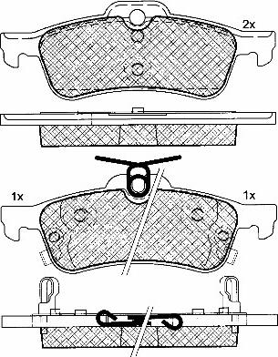 BSF 10764 - Brake Pad Set, disc brake autospares.lv