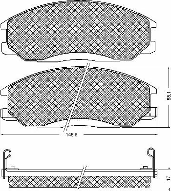 BSF 10707 - Brake Pad Set, disc brake autospares.lv