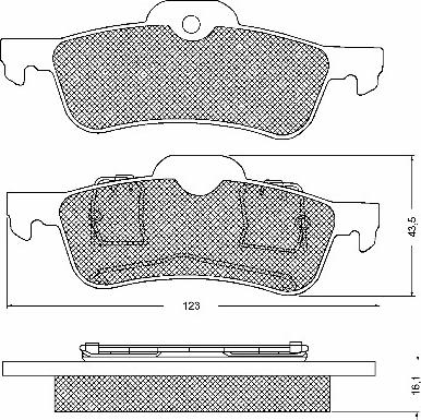 BSF 10719 - Brake Pad Set, disc brake autospares.lv