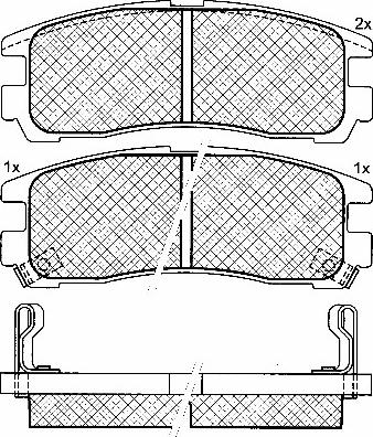 Flennor FB211158 - Brake Pad Set, disc brake autospares.lv