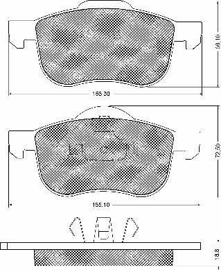 BSF 10739 - Brake Pad Set, disc brake autospares.lv