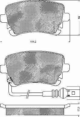 BSF 10738 - Brake Pad Set, disc brake autospares.lv