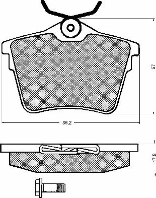 BSF 10723 - Brake Pad Set, disc brake autospares.lv