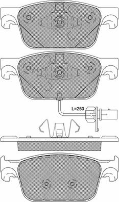 AUDI 8W0 698 151 BG - Brake Pad Set, disc brake autospares.lv