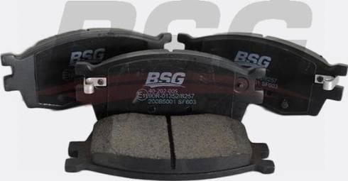 BSG BSG 40-202-005 - Brake Pad Set, disc brake autospares.lv