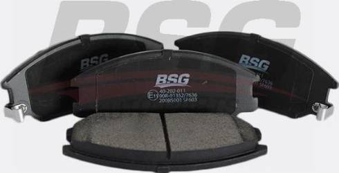 BSG BSG 40-202-011 - Brake Pad Set, disc brake autospares.lv