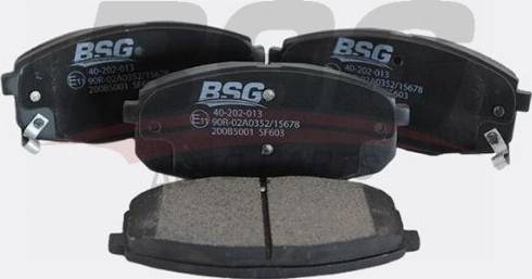 BSG BSG 40-202-013 - Brake Pad Set, disc brake autospares.lv