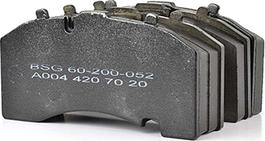 BSG BSG 60-200-052 - Brake Pad Set, disc brake autospares.lv