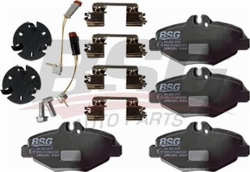 BSG BSG 60-202-019 - Brake Pad Set, disc brake autospares.lv