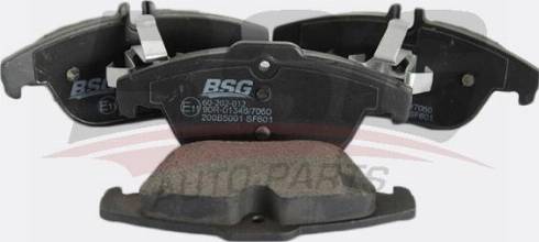 BSG BSG 60-202-012 - Brake Pad Set, disc brake autospares.lv