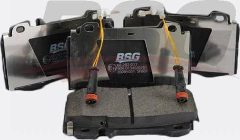 BSG BSG 60-202-017 - Brake Pad Set, disc brake autospares.lv