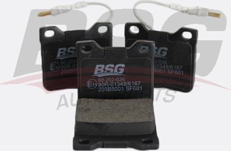 BSG BSG 60-202-026 - Brake Pad Set, disc brake autospares.lv