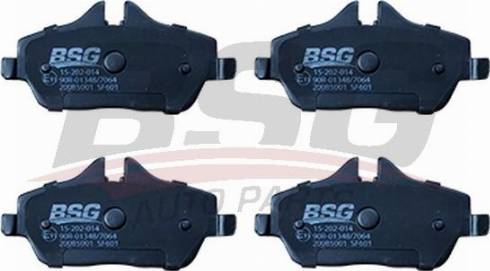 BSG BSG 15-202-014 - Brake Pad Set, disc brake autospares.lv