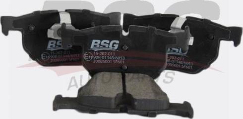 BSG BSG 15-202-011 - Brake Pad Set, disc brake autospares.lv