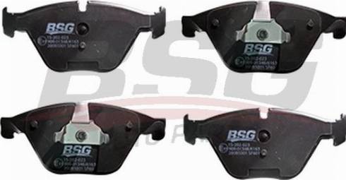 BSG BSG 15-202-023 - Brake Pad Set, disc brake autospares.lv