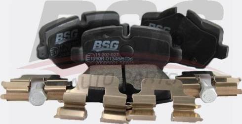 BSG BSG 15-202-027 - Brake Pad Set, disc brake autospares.lv