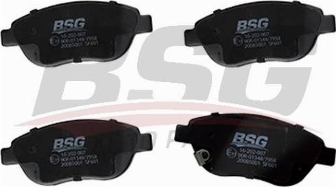 BSG BSG 16-202-007 - Brake Pad Set, disc brake autospares.lv
