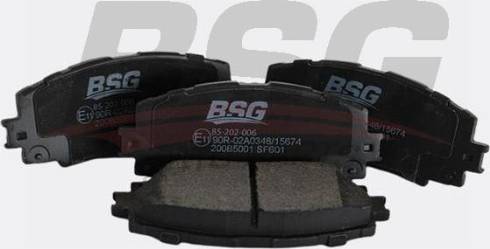 BSG BSG 85-202-006 - Brake Pad Set, disc brake autospares.lv
