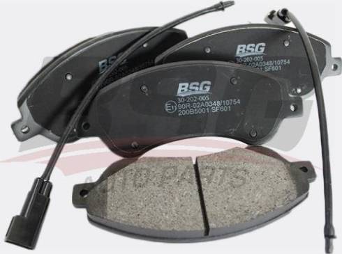 BSG BSG 30-202-005 - Brake Pad Set, disc brake autospares.lv
