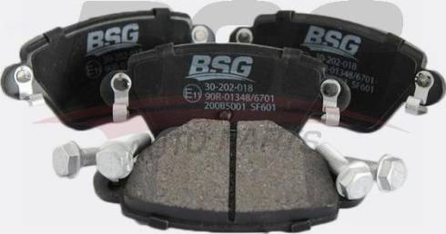 BSG BSG 30-202-018 - Brake Pad Set, disc brake autospares.lv