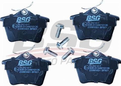 BSG BSG 70-202-017 - Brake Pad Set, disc brake autospares.lv