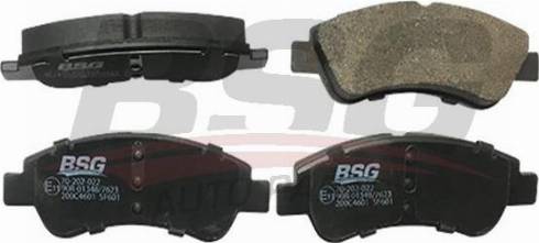 BSG BSG 70-202-022 - Brake Pad Set, disc brake autospares.lv