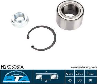 BTA H2R030BTA - Wheel hub, bearing Kit autospares.lv