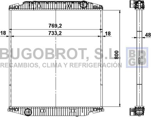 BUGOBROT 40-IV0005 - Radiator, engine cooling autospares.lv