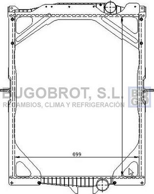 BUGOBROT 40-VO0003 - Radiator, engine cooling autospares.lv