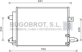 BUGOBROT 62-AI5367 - Condenser, air conditioning autospares.lv