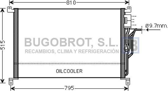 BUGOBROT 62-AI5301 - Condenser, air conditioning autospares.lv