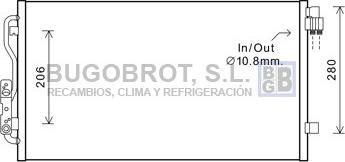 BUGOBROT 62-BW5434 - Condenser, air conditioning autospares.lv