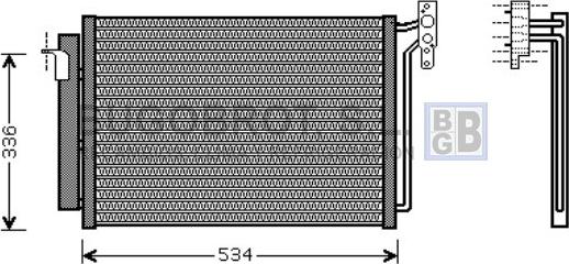 BUGOBROT 62-BW5281 - Condenser, air conditioning autospares.lv