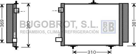 BUGOBROT 62-CN5205 - Condenser, air conditioning autospares.lv