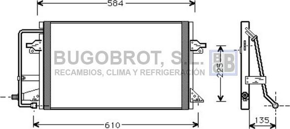 BUGOBROT 62-FD5178 - Condenser, air conditioning autospares.lv