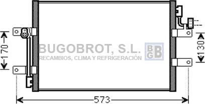 BUGOBROT 62-FT5393 - Condenser, air conditioning autospares.lv