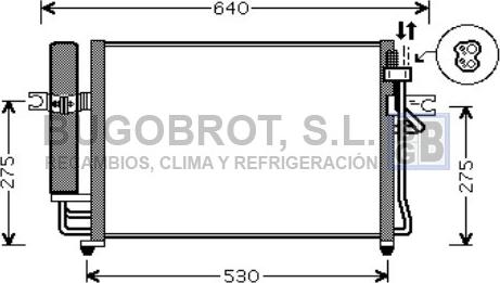 BUGOBROT 62-HY5090 - Condenser, air conditioning autospares.lv