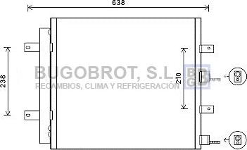 BUGOBROT 62-JR5051 - Condenser, air conditioning autospares.lv