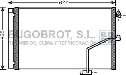 BUGOBROT 62-MS5450 - Condenser, air conditioning autospares.lv