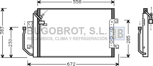 BUGOBROT 62-MS5257 - Condenser, air conditioning autospares.lv