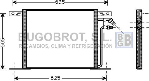 BUGOBROT 62-MS5220 - Condenser, air conditioning autospares.lv