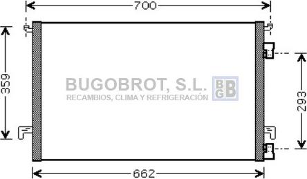 BUGOBROT 62-OL5457 - Condenser, air conditioning autospares.lv