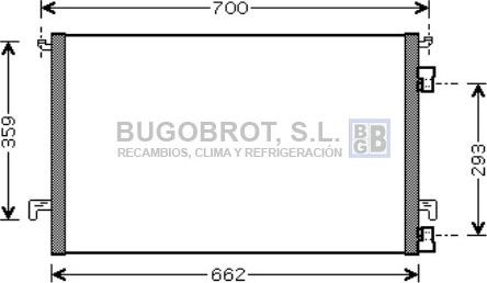 BUGOBROT 62-OL5397 - Condenser, air conditioning autospares.lv