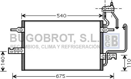 BUGOBROT 62-OL5349 - Condenser, air conditioning autospares.lv