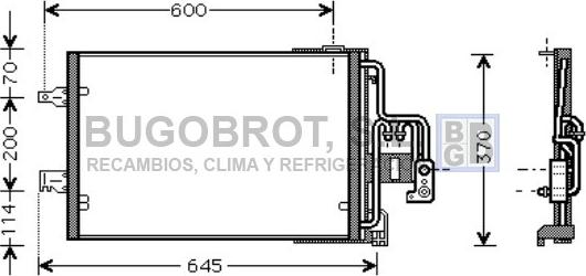 BUGOBROT 62-OL5385 - Condenser, air conditioning autospares.lv
