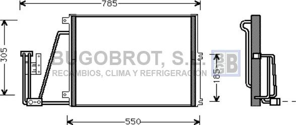 BUGOBROT 62-OL5265 - Condenser, air conditioning autospares.lv