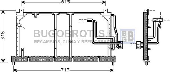 BUGOBROT 62-OL5224 - Condenser, air conditioning autospares.lv