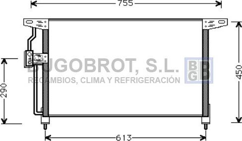 BUGOBROT 62-OL5228 - Condenser, air conditioning autospares.lv